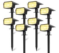 Lumières solaires Sucolite 8-Pack extérieures étanche, 59 LED 3 Modes d'éclairage Lights Solar Spot pour Cour, Paysage éclairage d'éclairage Solaire lumières extérieures pour Le Jardin