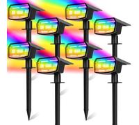 Lumières solaires Sucolite 8-Pack extérieures étanche, 59 LED 3 Modes d'éclairage Lights Solar Spot pour Cour, Paysage éclairage d'éclairage Solaire lumières extérieures pour Le Jardin