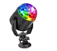 Lumières stroboscopiques Dj, Disco Night Maker, LED DJ Disco Ball Stage Lights Effet 7 Couleurs Tournant Avec Prise Télécommande Voiture Ventouse Musique Sync for La Fête D'anniversaire Auto Facile à