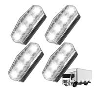 Lumières Stroboscopiques | Lumières de Sécurité LED Clignotantes à Énergie Solaire - 4 Lampes Haute Luminosité pour Véhicules Motos -corps Signalisation de chantier