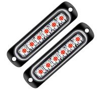 Lumières stroboscopiques pour camions, 2pcs 4, 4 pouces 6 lumières de véhicules d'urgence à LED, barre de lampes signaux flash rouge pour camion voiture hors route VTT route, lumière flash