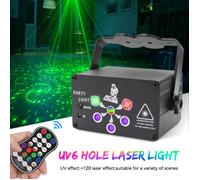 Lumières stroboscopiques rotatives colorées à commande vocale et télécommande Ambiance KTV Lumières de projection de Noël