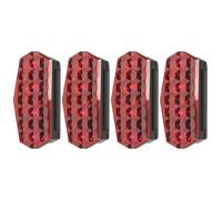 Lumières Stroboscopiques Solaires | Lumières Clignotantes Anti-Collision Pour Voitures Et Camions | 4 Feux d'Alarme LED pour Véhicules Motos Chantiers Nocturnes et Sécurité Routière