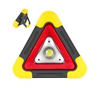 Lumières triangulaires LED - Dispositif d'alarme de route solaire rechargeable - Balise de danger pliable pour véhicules - Outil d'alimentation de secours clignotant pour la sécurité contre les pertes