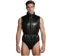 LumiJour Homme Combinaison Incontinence Adaptative Maillot De Corps Lavable | Zippé Avant,Ajusté,Maillot Corps Coupe Haute Des Jambes,Hôpital,Randonnée,Sports De Plein Air,Voyager Avec Un Sac À Dos