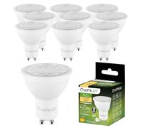 Lumiled Lot de 10 ampoules LED GU10 - 6 W - 580 lumens - Blanc chaud - 3000 K - Remplace 50 W - Angle de faisceau 24°/36°/60° - Réflecteur - Ampoules à économie d'énergie
