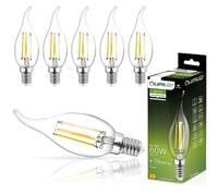Lumiled Lot de 6 ampoules LED BA35 E14 7 W (équivalent 60 W) 770 lm Ampoule à filament classique en verre Forme de bougie 4000 K Blanc neutre Angle d'éclairage 360°