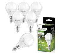 Lumiled Lot de 6 ampoules LED E14 P45 8 W - Remplace 60 W - 880 lm - 4000 K - Blanc neutre - 230 V - Angle d'éclairage 180° - Intensité non variable - Forme de goutte