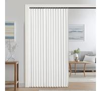 LumiLoom Rideaux de porte en accordéon pour placard ouvert, rideau pliable pour protection de l'intimité, séparateur de pièce, buanderie, salle de bain, travail et chambre à coucher, 1 panneau, blanc,