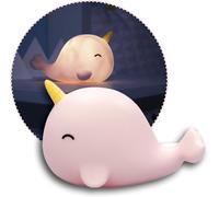 Lumilu 52284 Sea Life Narwhal Veilleuse Mignonne Narwal Cadeau De Baptême D'anniversaire Pour Garçons Et Filles Rose