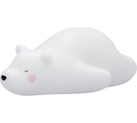 Lumilu Lazy Friends Bear 52230 Veilleuse En Forme D'ours, Superbe Cadeau De Baptême, Cadeau D'anniversaire Pour Garçons Et Filles Blanc