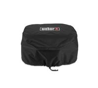 Weber Premium Housse de Protection Type Bonnet pour Barbecue Lumin Compact, Respirante, résistante aux UV et à l’Eau, Protection Contre Le Vent et Les intempéries, Noir (3400305)