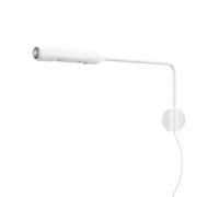LUMINA lampe murale applique FLO WALL avec le câble de prise (Blanc mat, 2700 K - Aluminium)
