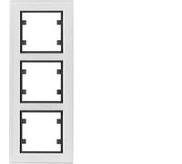Lumina passion Cadre 3 fois vertical verre blanc WL9130 hager polo 8694407002228