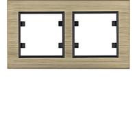 Lumina Passion WL9224 Cadre double horizontal en aluminium et laiton hager polo 8694407002334