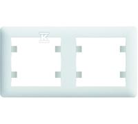 LUMINA WL5220 Plaque double horizontale blanche