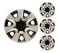 LuminaCreek Enjoliveurs de Roue universels de 15 Pouces (Argent et Noir)