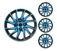 LuminaCreek Enjoliveurs universels 15, compatibles avec Une Large Gamme de modèles de Voitures, Grande variété de Couleurs, adaptés aux enjoliveurs de Roue de qualité supérieure(Blue Black)
