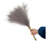 LuminaCreek Herbe de la Pampa Grande Taille 55 cm, 5/10/20 pièces, Fausses Fleurs décoratives, roseaux, for décoration de Mariage ou de Maison(Grey,10PCS)