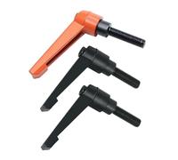LuminaCreek Levier de serrage réglable en acier allié, 1 pièce, poignée de serrage, vis de verrouillage, boulon, filetage mâle externe, bouton M4-M12(Black,M10x80)