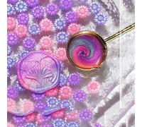 LuminaCreek Lot de 200 perles de cire à cacheter, mélange de 3 couleurs, paillettes de tournesol, pastilles de cire à cacheter, mélange de fleurs d'aurore(TZ225)