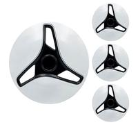 LuminaCreek Lot de 4 enjoliveurs universels for Jantes de Voiture de 12 Pouces, enjoliveurs de moyeu de 12 Pouces(White Black)