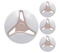 LuminaCreek Lot de 4 enjoliveurs universels for Jantes de Voiture de 12 Pouces, enjoliveurs de moyeu de 12 Pouces(White Powder)