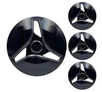 LuminaCreek Lot de 4 enjoliveurs universels for Jantes de Voiture de 12 Pouces, enjoliveurs de moyeu de 12 Pouces(All Black)