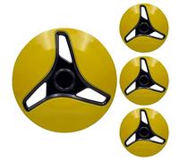 LuminaCreek Lot de 4 enjoliveurs universels for Jantes de Voiture de 12 Pouces, enjoliveurs de moyeu de 12 Pouces(Yellow Black)