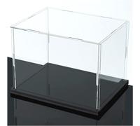 LuminaCreek Vitrine en Acrylique for Figurines de Collection, Noir et Blanc, Plusieurs Tailles, Base de 3 mm et 10 mm(Black,(LxWxH) 40x40x30cm)