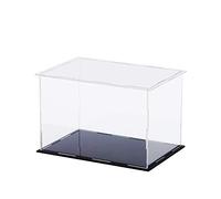 LuminaCreek Vitrine en Acrylique Noire et Transparente for Figurines, modèles et Voitures, Cube de 10 à 35 cm(35x35x35CM)
