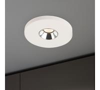 Spot encastrable en plâtre blanc lampe de cuisine encastrable plafonnier lampe encastrable, chrome, LED 4,2W 200Lm blanc chaud, DxH 9x6 cm
