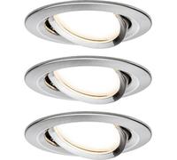 Luminaire à LED encastrable LED intégrée Paulmann Coin Slim 93878 N/A 18 W fer (brossé) jeu de 3