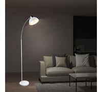 luminaire arqué éclairage salon chambre à coucher chrome feuille d'argent lampadaire mobile