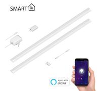 Luminaire d'agencement LED intelligent SIRIS blanc mat Contrôleur WLAN plat [EEK: F]