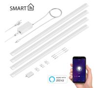Luminaire d'agencement LED intelligent SIRIS blanc mat Contrôleur WLAN plat