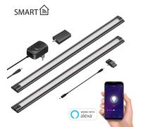 Luminaire d'agencement LED intelligent SIRIS noir mat avec contrôleur WLAN plat