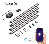 Luminaire d'agencement LED intelligent SIRIS noir mat Contrôleur WLAN plat [EEK: F]