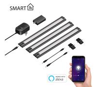 Luminaire d'agencement LED intelligent SIRIS noir mat Contrôleur WLAN plat [EEK: F]