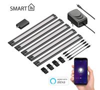 Luminaire d'agencement LED intelligent SIRIS noir mat Contrôleur WLAN plat [EEK: F]