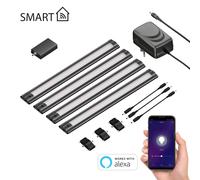 Luminaire d'agencement LED intelligent SIRIS noir mat Contrôleur WLAN plat [EEK: F]