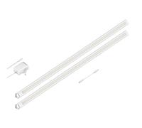 Luminaire d'agencement LED SIRIS blanc mat montage en angle plat 90cm chacun [EEK: F]