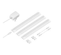ledscom.de Luminaire d'agencement LED SIRIS blanc mat, plat, 30cm chacun, 370lm chacun, blanc, 3er Set