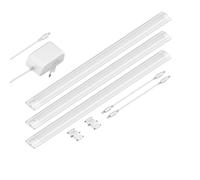 Luminaire d'agencement LED SIRIS blanc mat plat 50cm chacun 655lm blanc 3er Set