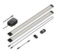 parlat Luminaire d'agencement LED Siris, détecteur de mouvement, plat, 50cm chacun, 531lm chacun, blanc chaud, set de 2 pièces