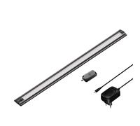 Luminaire d'agencement LED SIRIS noir mat avec bloc d'alimentation et variateur