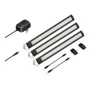 Luminaire d'agencement LED SIRIS noir mat montage en angle plat 30cm 368lm [EEK: F]