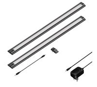 Luminaire d'agencement LED SIRIS noir mat plat 50cm chacun 655lm blanc 2pcs [EEK: F]