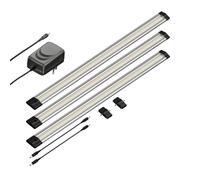 parlat Lampe LED d'agencement SIRIS, plate, 50cm chacune, 531lm chacune, blanc chaud, set de 3 pièces