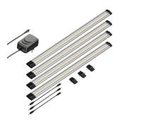 parlat Lampe LED d'agencement SIRIS, plate, 50cm chacune, 531lm chacune, blanc chaud, set de 4 pièces